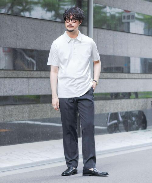 「URBAN RESEARCH ROSSO MEN」 半袖ポロシャツ LARGE ネイビー メンズ_画像6