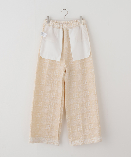 ワイドパンツ パンツ IENA LA BOUCLE フラワーJQストリングパンツ レディースの画像