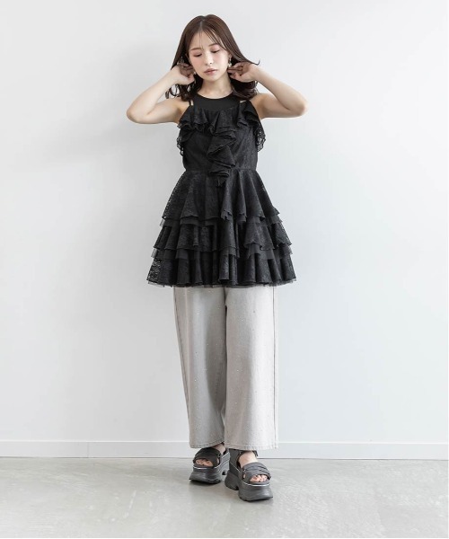 RANDA（ランダ） 厚底 スポーツサンダル サンダル シルバーパーツ