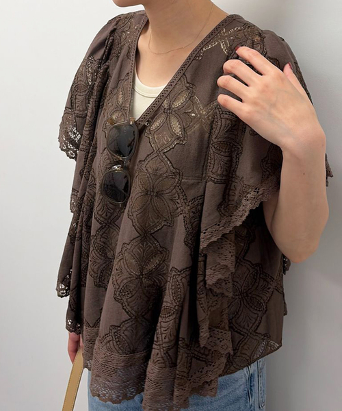 SLOBE IENA（スローブイエナ） ブラウス シャツ 半袖 「追加2」レース