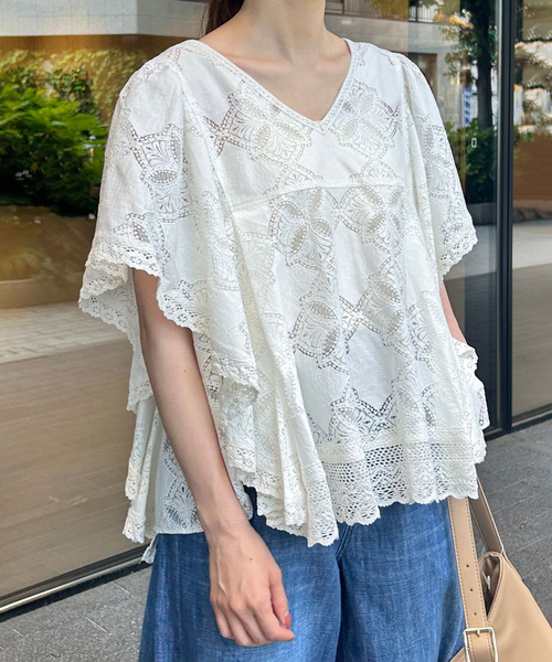 SLOBE IENA（スローブイエナ） ブラウス シャツ 「追加2」レースフリル