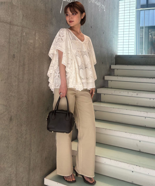 SLOBE IENA（スローブイエナ） ブラウス シャツ 半袖 「追加2」レース