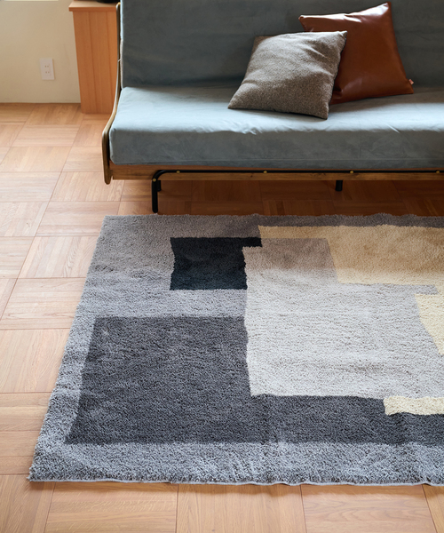 ジャーナルスタンダードファニチャー、モダンラグ、グレー、200x200cm journal standard Furniture（ジャーナル スタンダード ファニチャー