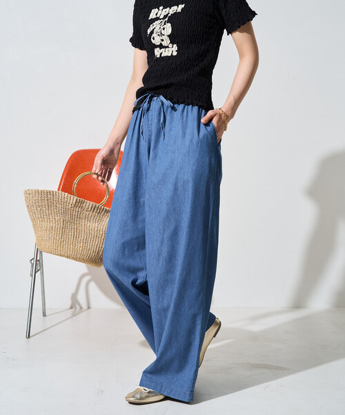 「FREAK'S STORE」 デニムパンツ MEDIUM ネイビー レディース_画像5