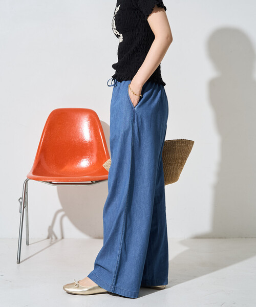 「FREAK'S STORE」 デニムパンツ MEDIUM ネイビー レディース_画像7