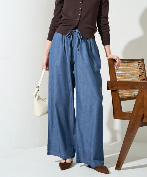 「FREAK'S STORE」 デニムパンツ MEDIUM ネイビー レディース_画像9