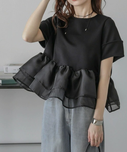 シアーフリルペプラムトップス レディース : ZOZOTOWN Yahoo!店 - 通販