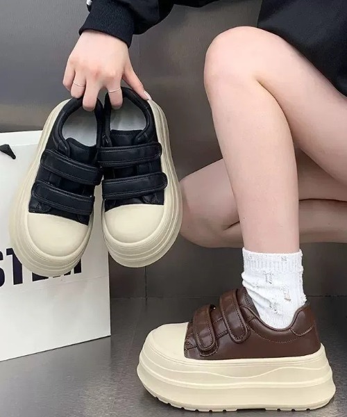「lilful」 ローカットスニーカー M ブラック レディース_画像3