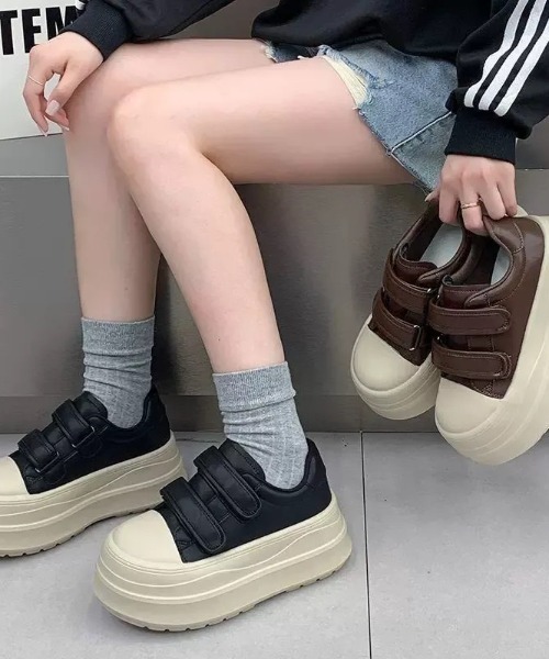 「lilful」 ローカットスニーカー M ブラック レディース_画像4