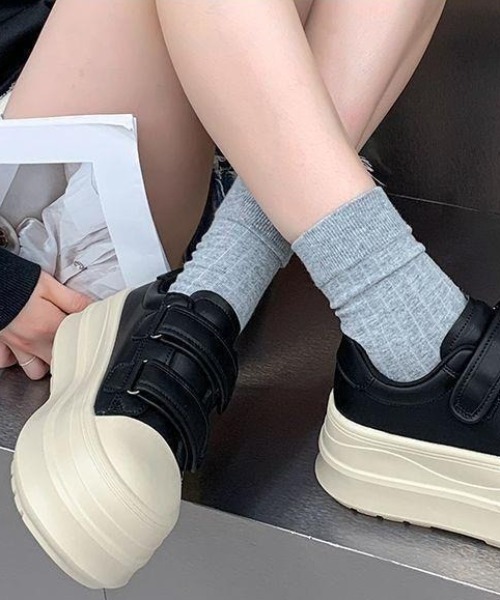 「lilful」 ローカットスニーカー M ブラック レディース_画像7