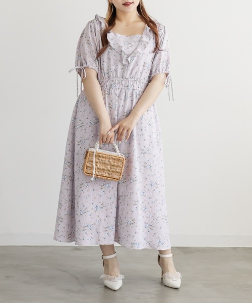CLETTE（クレット） 半袖ワンピース 4L ラベンダー レディース