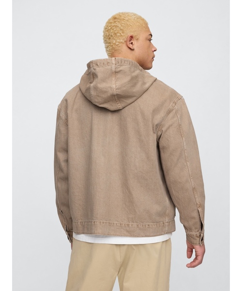 「GAP」 デニムジャケット S ベージュ メンズ_画像2