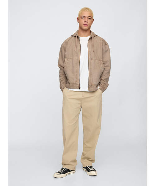 「GAP」 デニムジャケット S ベージュ メンズ_画像3