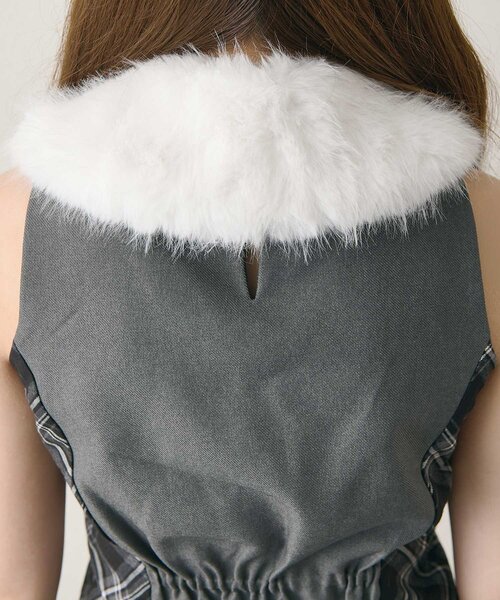 Belle Charme ワンピース 「Belle Charme」Ribbon Fur Collar Onepiece
