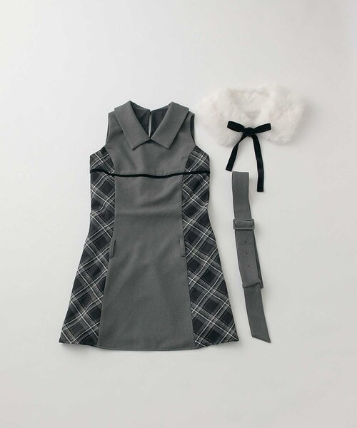 Belle Charme ワンピース 「Belle Charme」Ribbon Fur Collar Onepiece