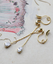 colleca la（コレカラ） イヤリング ループフィット・小粒ストーンの