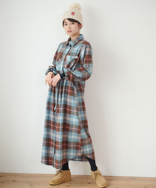 安い新品 ワンピース LOGO CUFFS PLAID SHIRT DRESS ZOZOTOWN PayPayモール店 - 通販 - PayPayモール 正規品低価