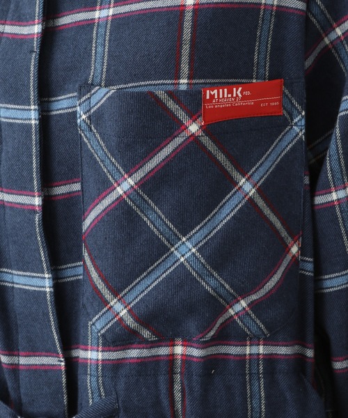 安い新品 ワンピース LOGO CUFFS PLAID SHIRT DRESS ZOZOTOWN PayPayモール店 - 通販 - PayPayモール 正規品低価