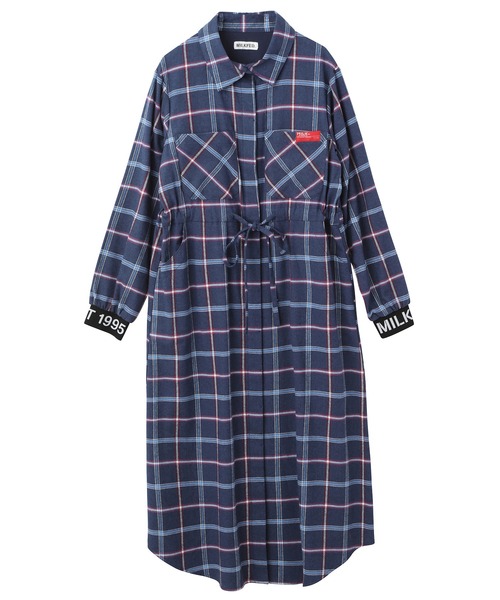安い新品 ワンピース LOGO CUFFS PLAID SHIRT DRESS ZOZOTOWN PayPayモール店 - 通販 - PayPayモール 正規品低価