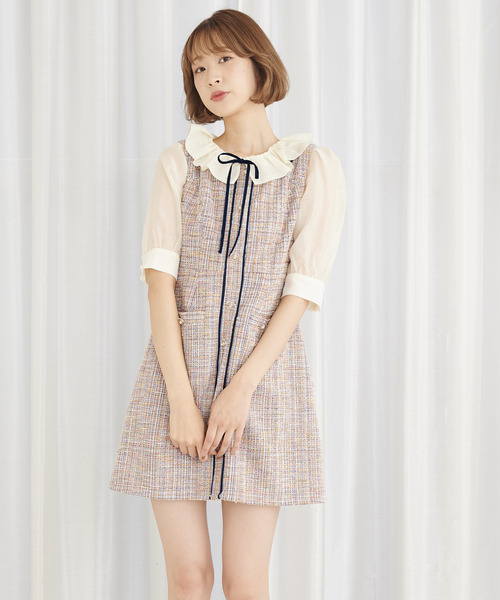 ワンピース パステルチェックツイードジャンスカ Zozotown Paypayモール店 通販 Paypayモール