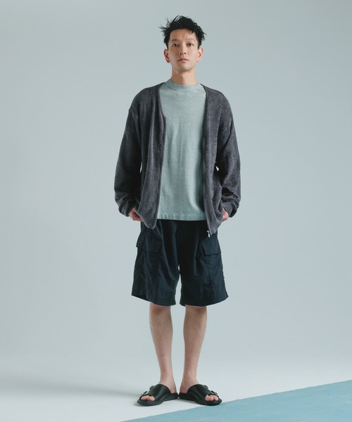 ADAM ET ROPE' カーディガン 【WEB限定】ヘザー ジップ ブルゾン