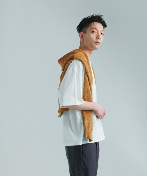 ADAM ET ROPE' ベージュカーディガン　ブルゾン ADAM ET ROPE' カーディガン 【WEB限定】ヘザー ジップ ブルゾン