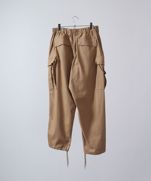 LKB-2506-001 パンツ カーブパンツ バルーンパンツ カーゴ ワー FUNALIVE カーゴパンツ ツイル 裾コード 6POCKET カーゴ