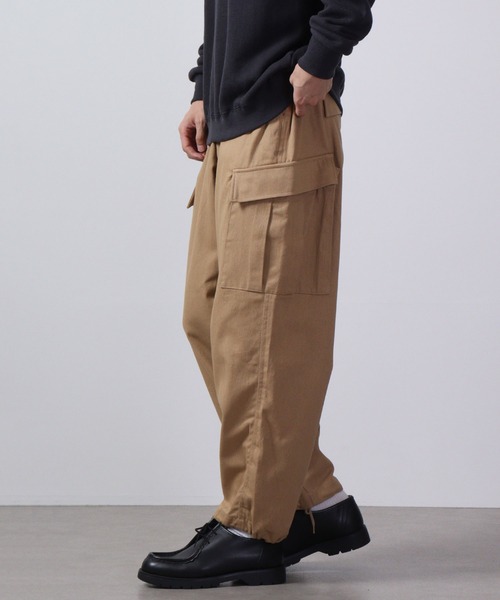 FUNALIVE カーゴパンツ ツイル 裾コード 6POCKET カーゴ