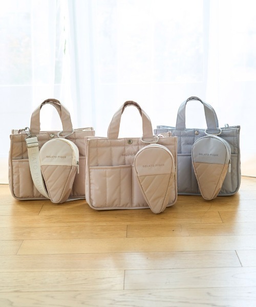 【値下】GELATO PIQUE　アイスクリーム柄　キルティングキャリーバック gelato pique キルティングキャリーバック Pets-first ONLINESTORE