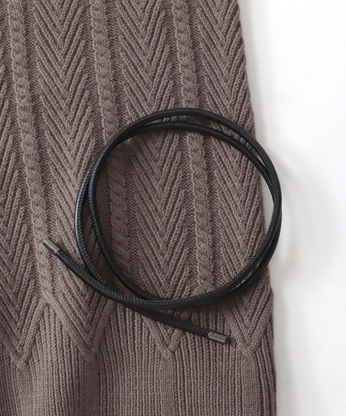 ニット セーター ballon cable knit chunic(バルーンケーブルウエストマークニット) レディース DRESSLAVE ニット セーター ballon cable knit chunic(バルーン