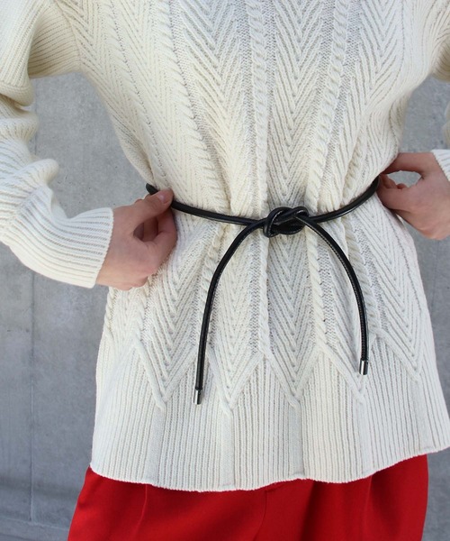 DRESSLAVE ニット セーター ballon cable knit chunic(バルーン