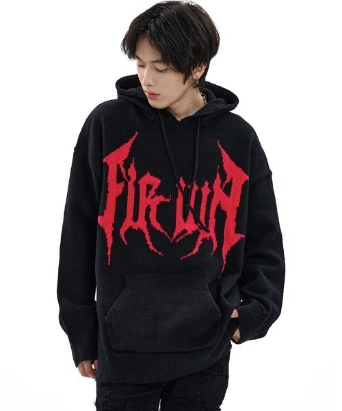 knocked loose パーカー 黒 L NOVESSEL パーカー A'GEM/9 × .kom「NOVESSEL/ノベセル」PUレザー