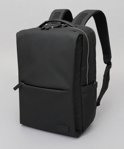 黒い合成皮革バックパック YAKPAK（ヤックパック） デイバック リュック 撥水加工 PUコーティング