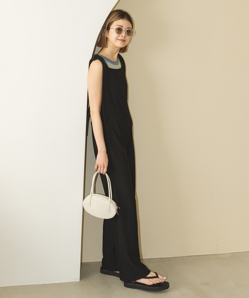 U by SPICK&SPAN サロペット オーバーオール リボンストレッチ