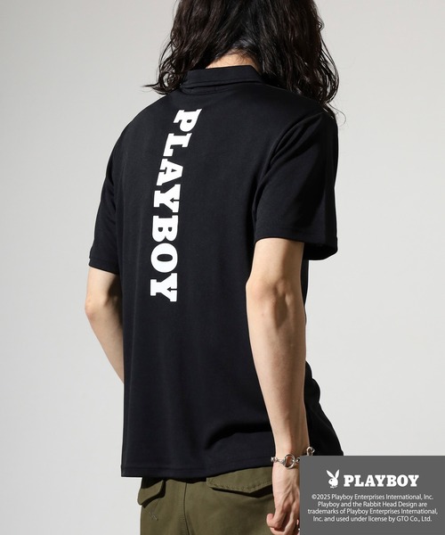 PLAYBOY（プレイボーイ） ポロシャツ 半袖 吸汗速乾ポロシャツ メンズ