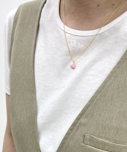 ネックレス 【momocreatura/モモクリアチュラ】Enamel Heart Necklace momocreatura/モモクリアチュラ Enamel Heart EDIT FOR