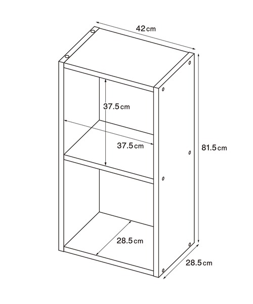 無印良品（MUJI） 家具 スタッキングシェルフ・2段・オーク材 幅42