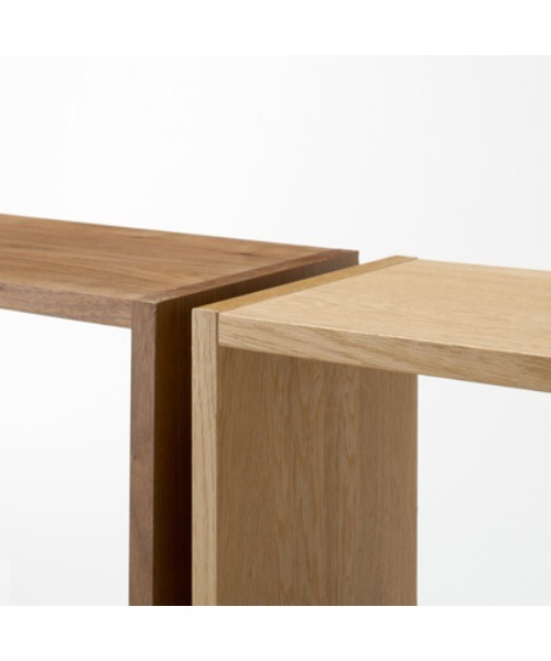 無印スタッキングシェルフ　2段オーク材 幅81.5×奥行28.5×高さ81.5 Amazon｜無印良品 スタッキングシェルフ・追加2段・オーク材 幅40×奥行