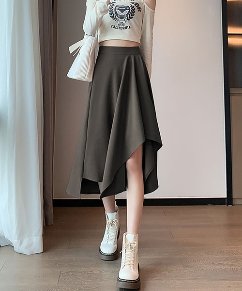 NinaetLina スカート アシンメトリーAラインスカート : ZOZOTOWN