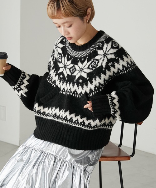 forksy.（フォルクシー） ニット セーター 「forksy.」ノルディック柄