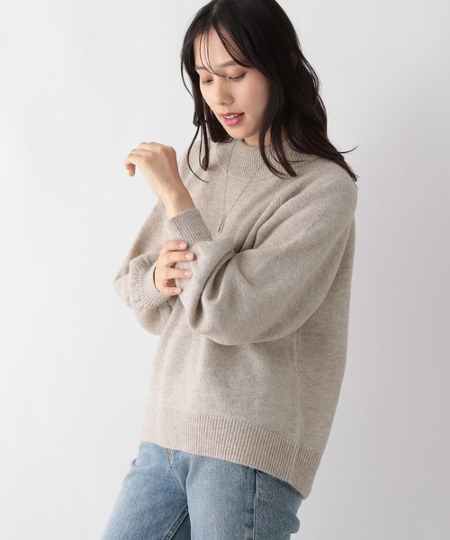GLOBAL WORK ニット Hug meニットラメハイネックプルオーバー