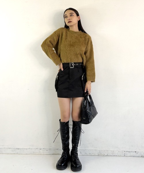 ロングブーツ厚底痩せ効果着回しおしゃれ ☑︎ 春のロングブーツ着回し👢 . . 今日は骨格ウェーブさんが