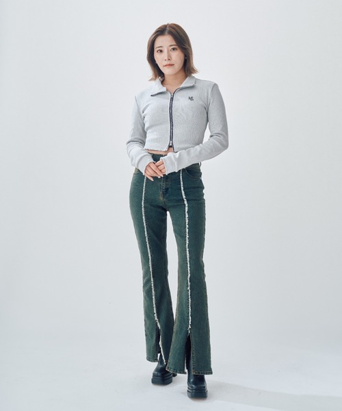 ダブルジップリブトップス レディース : ZOZOTOWN Yahoo!店