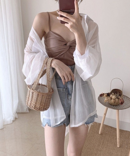 ブラウス シャツ シアーブラウスカーデ レディース miniministore ブラウス シャツ シアーシャツブラウス