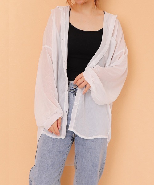 ブラウス シャツ シアーブラウスカーデ レディース miniministore ブラウス シャツ シアーシャツブラウス