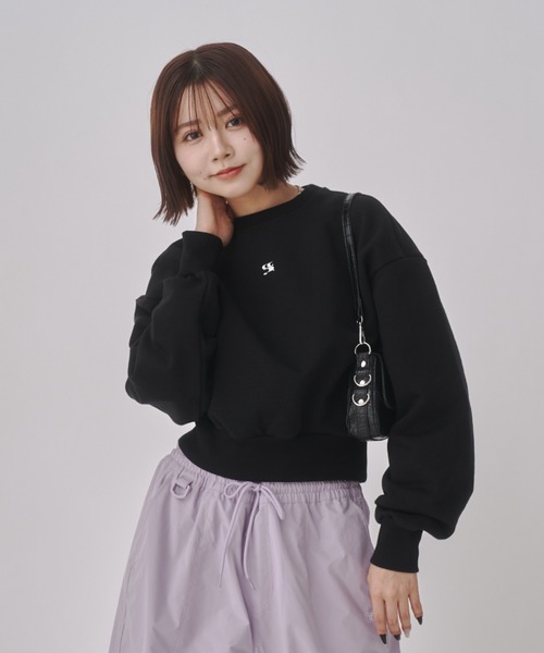 トレーナー スウェット (WOMAN) WAVE LOGO CROP HOODIE SWEATSHIRT レディース codegraphy トレーナー スウェット (WOMAN) WAVE LOGO CROP