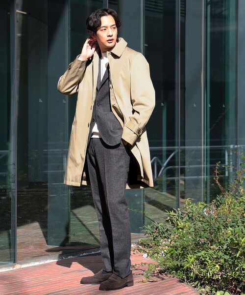 BEAMS HEART」 ステンカラーコート LARGE ベージュ メンズ : 82498647 