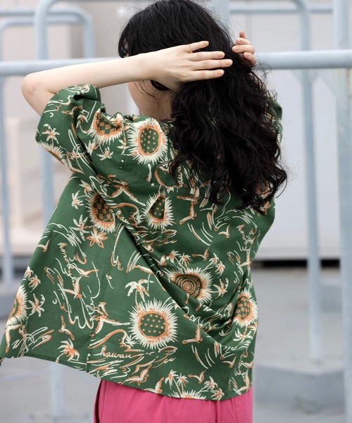 ARCH & LINE ブラウス シャツ SUMMER PRINT H/S SHIRT