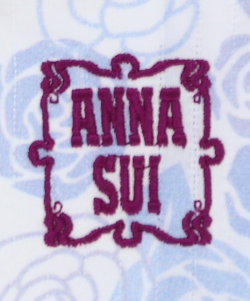 早めに発送　ANNA SUI 浴衣　クリーニング済み アナスイミニ 浴衣 140 パープル 椿 和モダン クリーニング済み