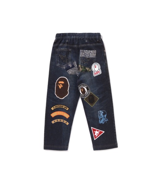 A BATHING APE（アベイシングエイプ） パンツ BAPE EMBLEM DENIM PRINT